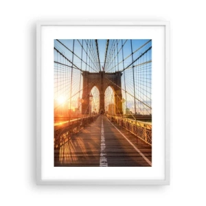 Pôster em moldura branca - Na Ponte Dourada - 40x50 cm