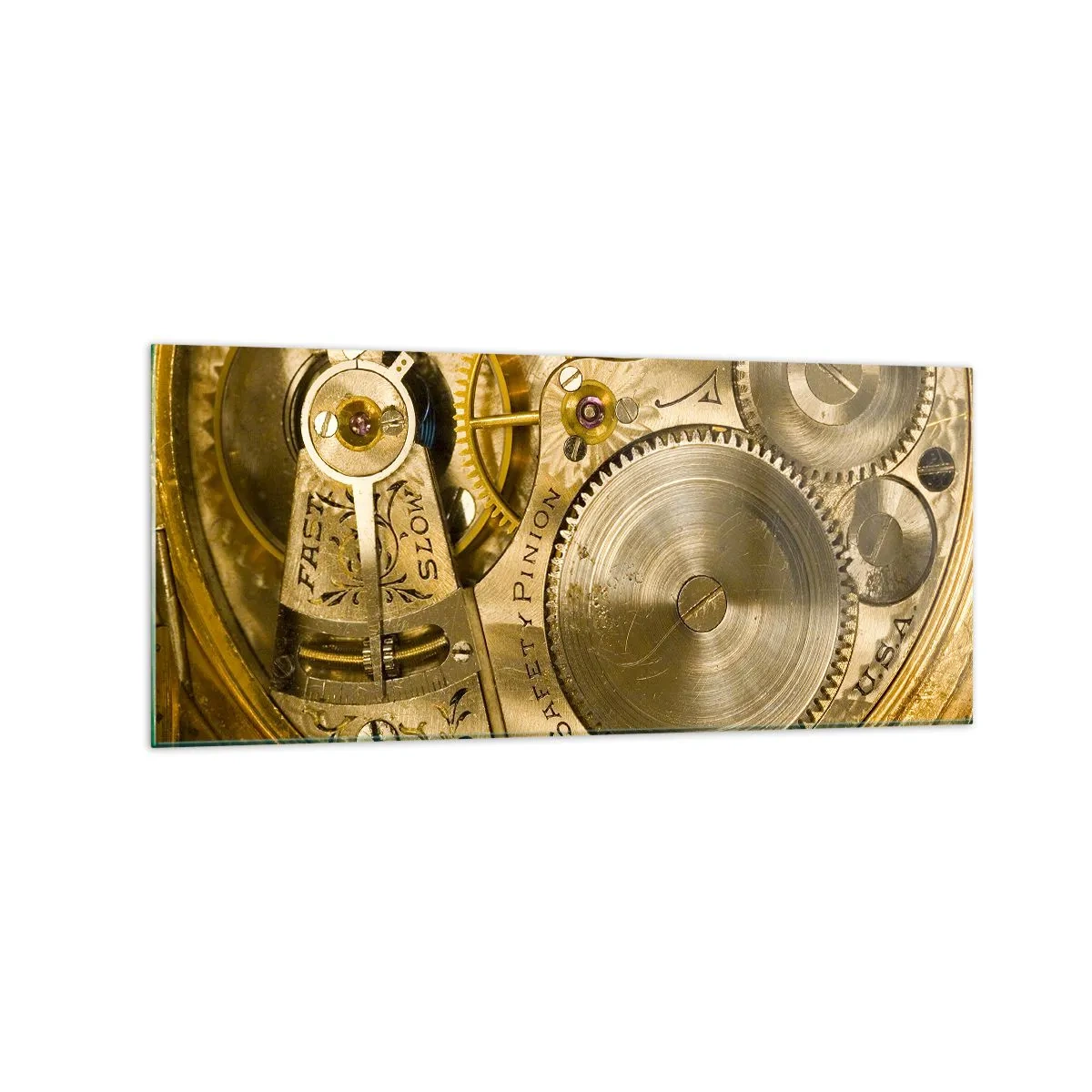 Quadro em vidro - Mova-se com o tempo - 120x50 cm