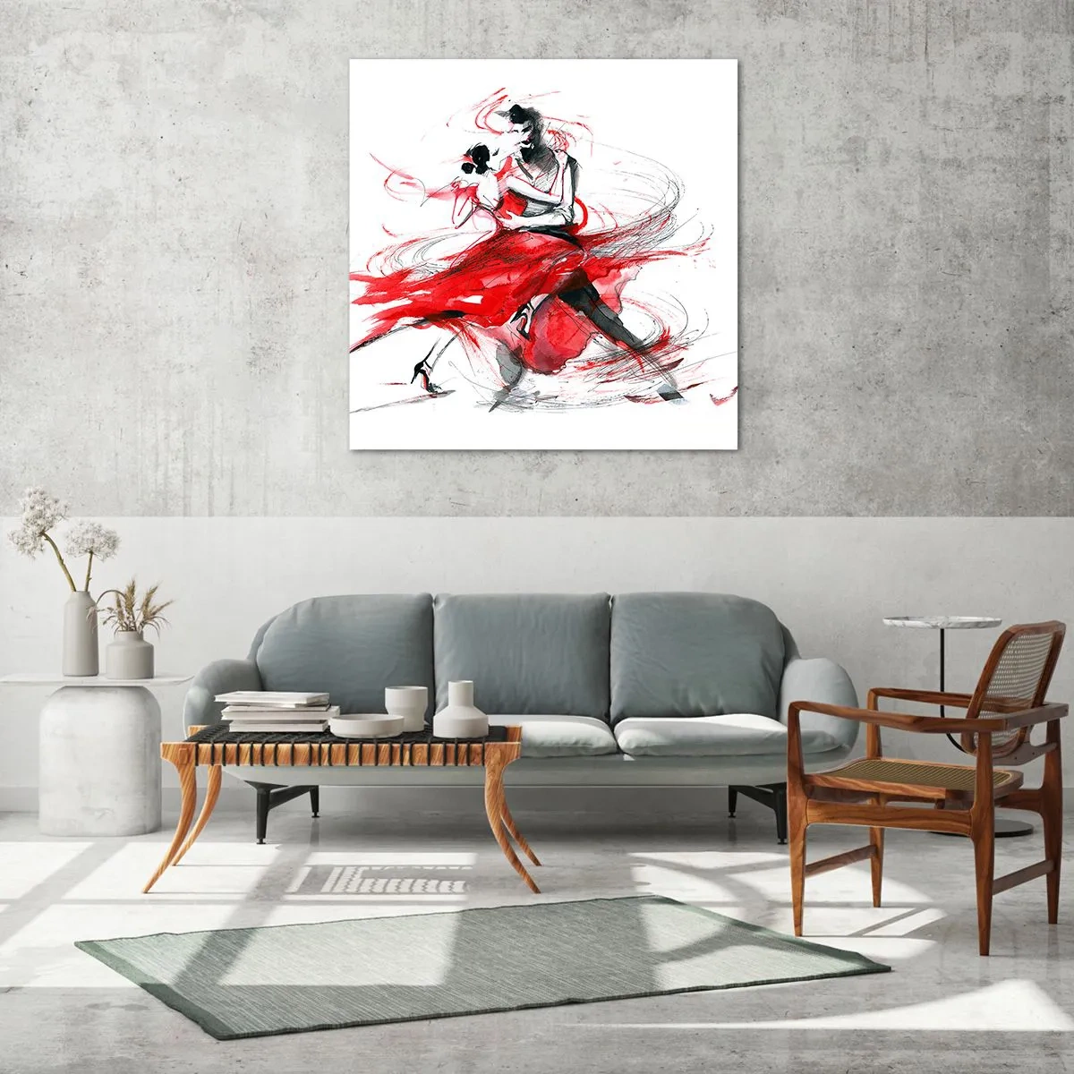 Quadro em vidro - Tango - o ritmo da paixão - 40x40 cm