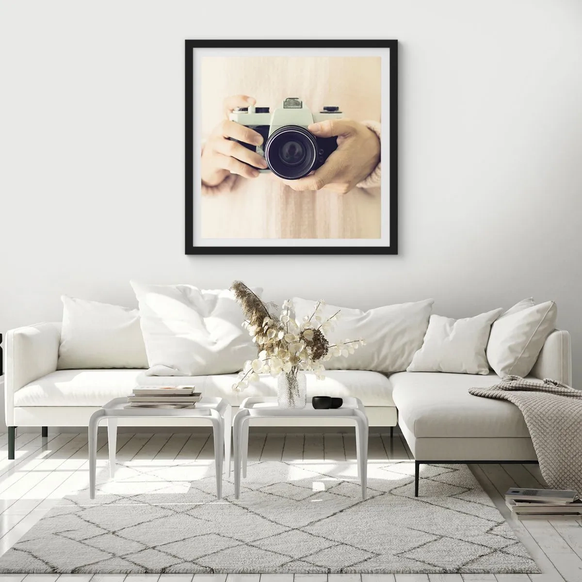 Pôster com moldura preta - Para ver mais... - 50x50 cm