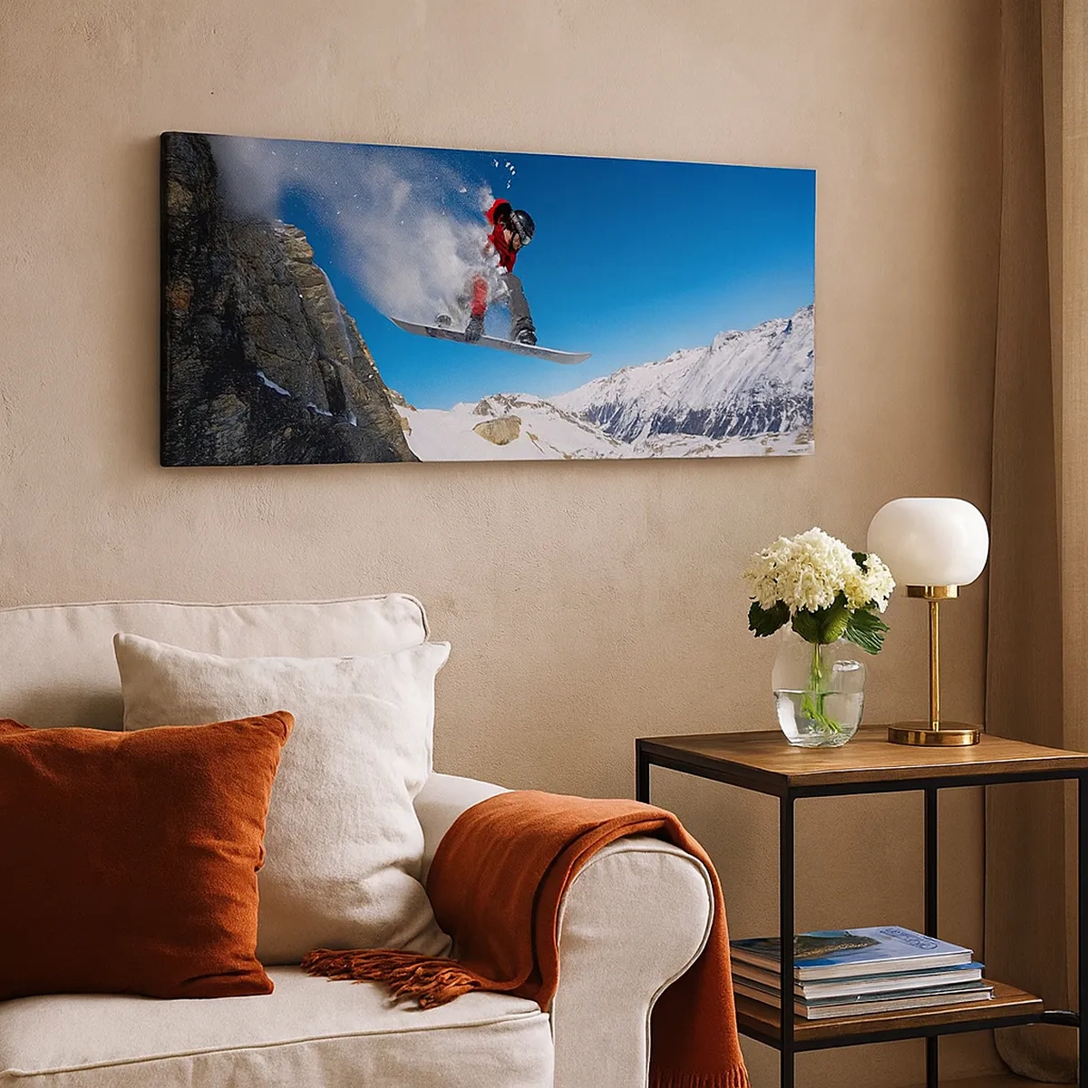 Quadro em tela - E tornou-se parte do espaço - 30x30 cm