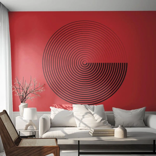 Papel de Parede Premium Sand - Movimento circular - Minimalismo, Roda, Linhas - 500x350 cm