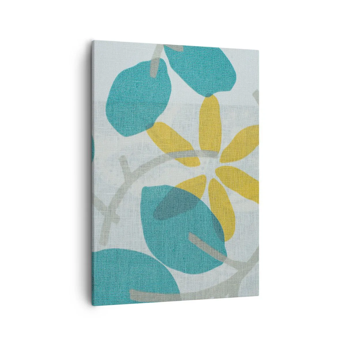 Quadro em tela - Entre as folhas azuis - 50x70 cm