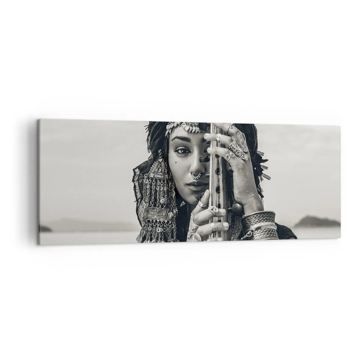 Quadro em tela - A própria música oriental - 140x50 cm