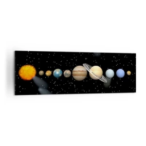 Quadro em tela - E os planetas estão a enlouquecer... - 160x50 cm