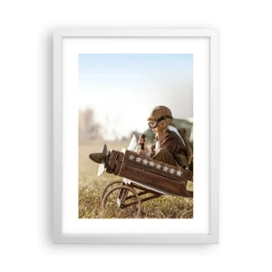 Pôster em moldura branca - O início rumo a um sonho - 30x40 cm