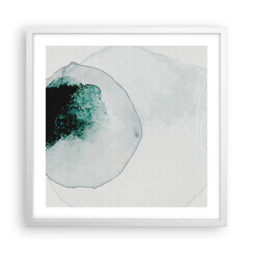 Pôster em moldura branca - Numa gota d'água - 50x50 cm