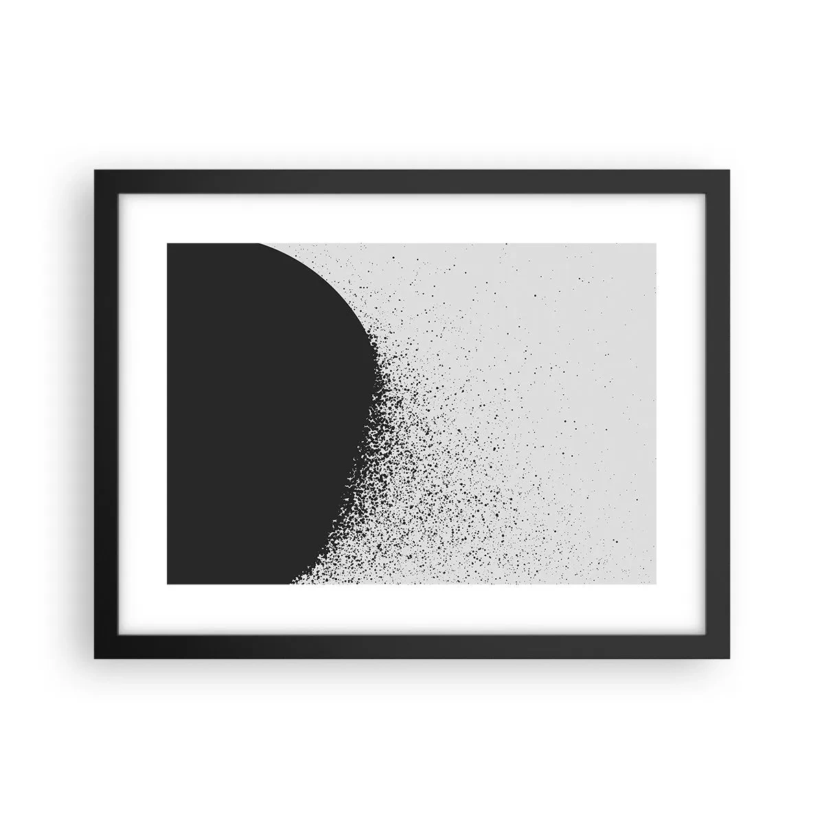 Pôster com moldura preta - Movimento das moléculas - 40x30 cm