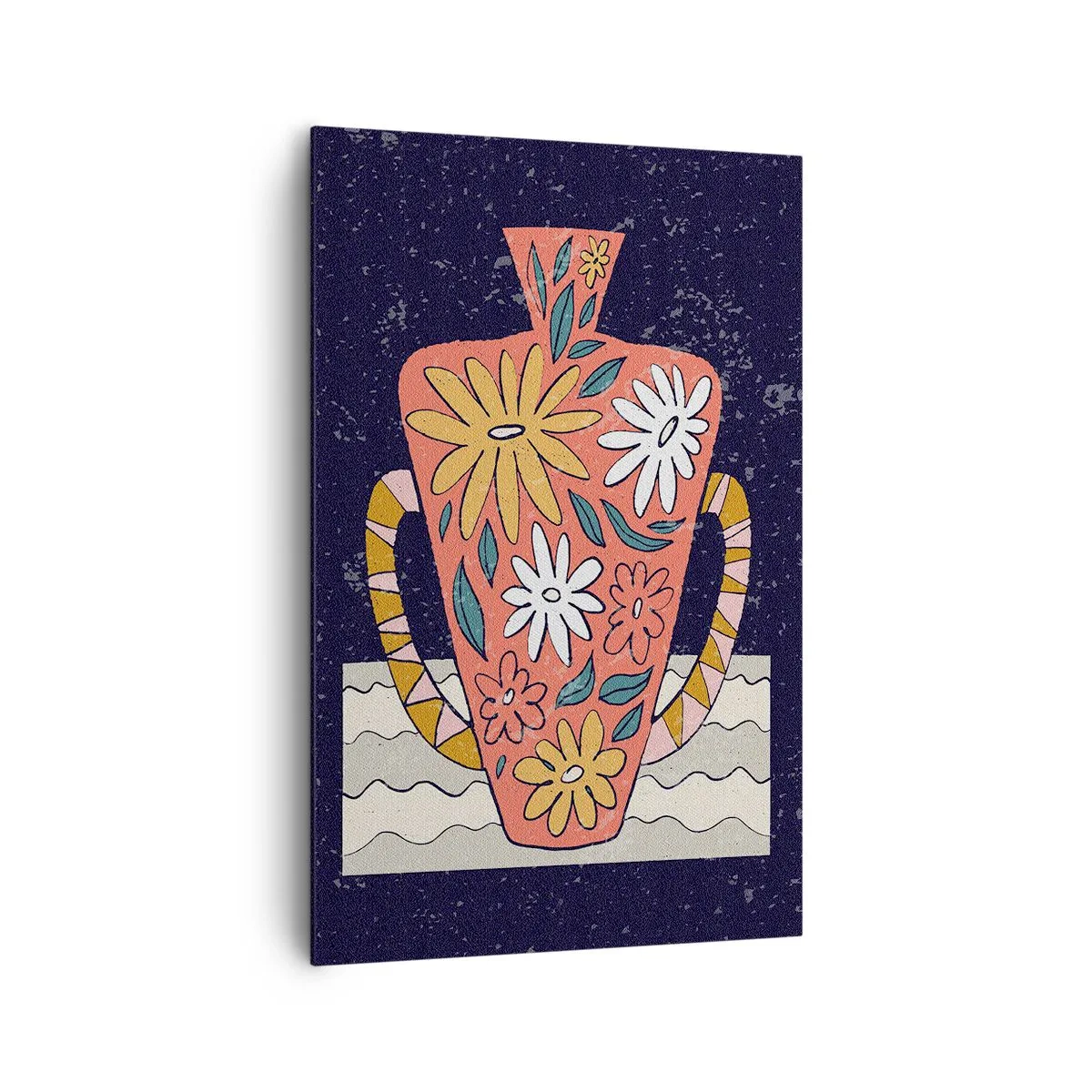 Quadro em tela - Jarro pintado - 80x120 cm