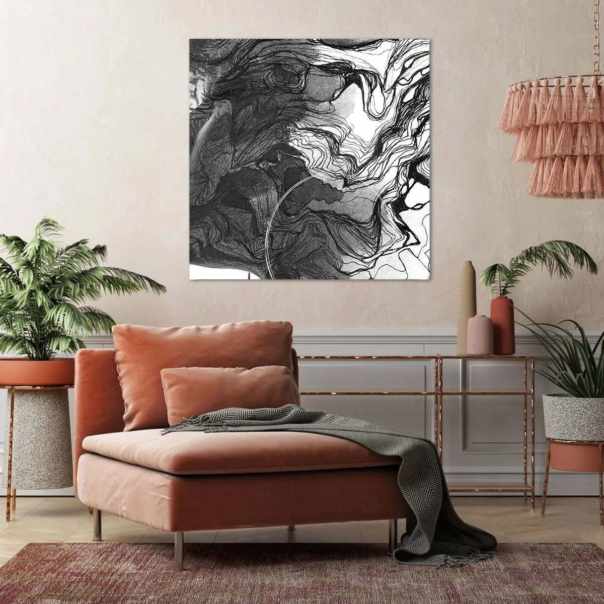 Quadro em tela - Entrelaçados em sonhos - 70x70 cm