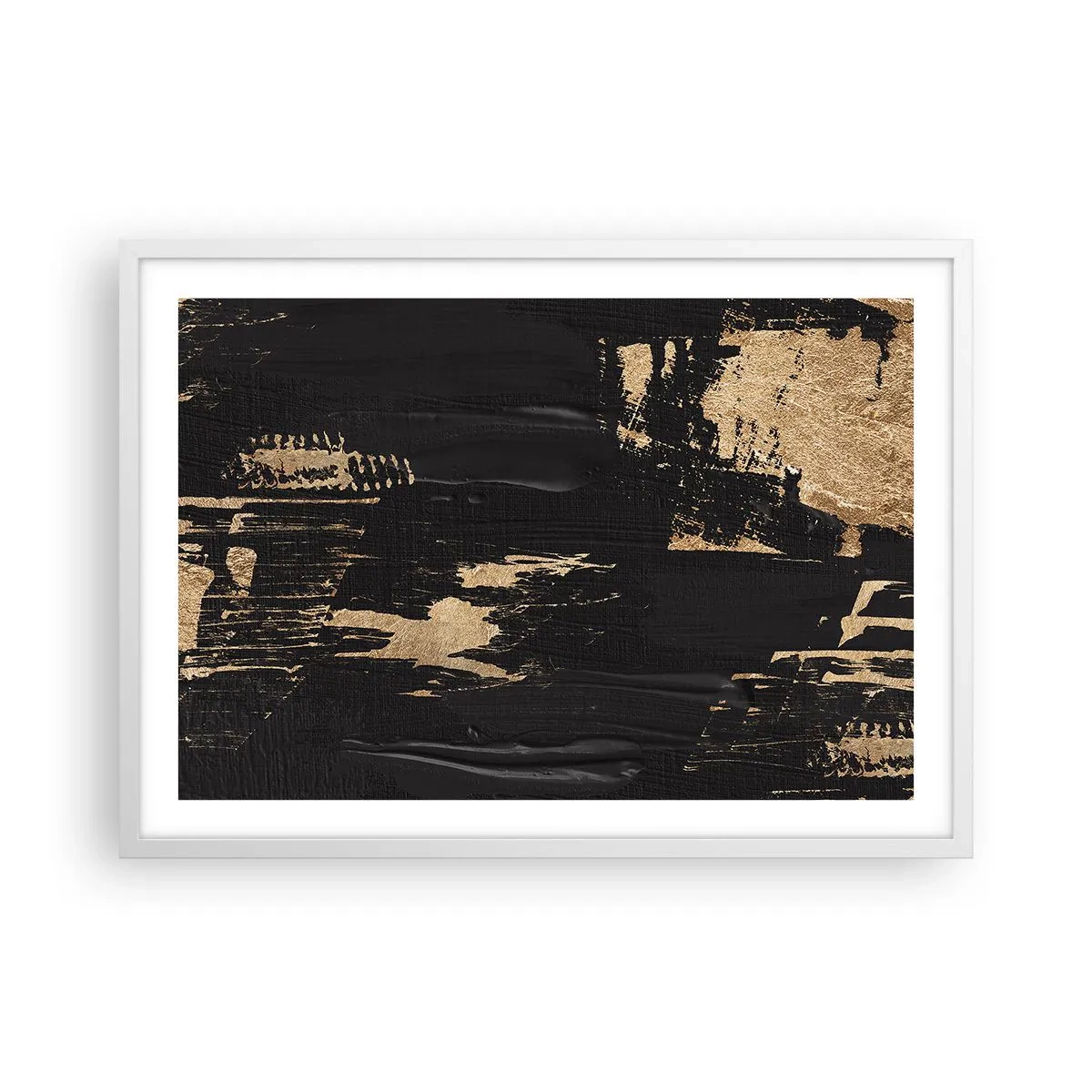 Pôster em moldura branca - Rastro de toque - 70x50 cm