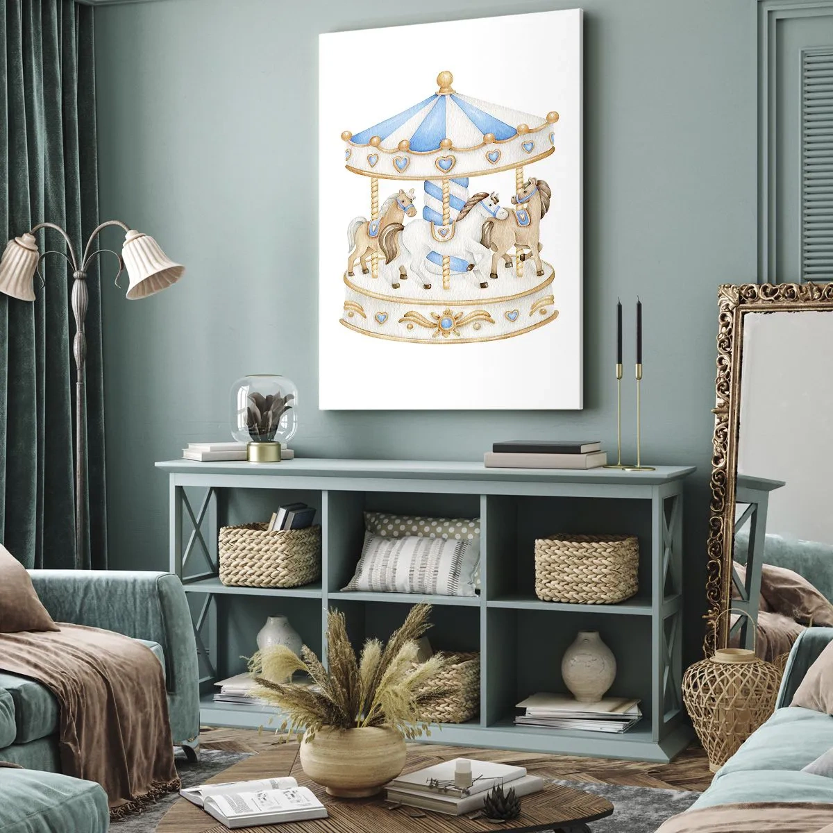 Quadro em tela - Doce infância - 50x70 cm