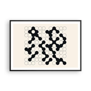 Pôster com moldura preta - Jogo chinês – variação - 100x70 cm