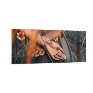 Quadro em vidro - Ligada à natureza - 100x40 cm