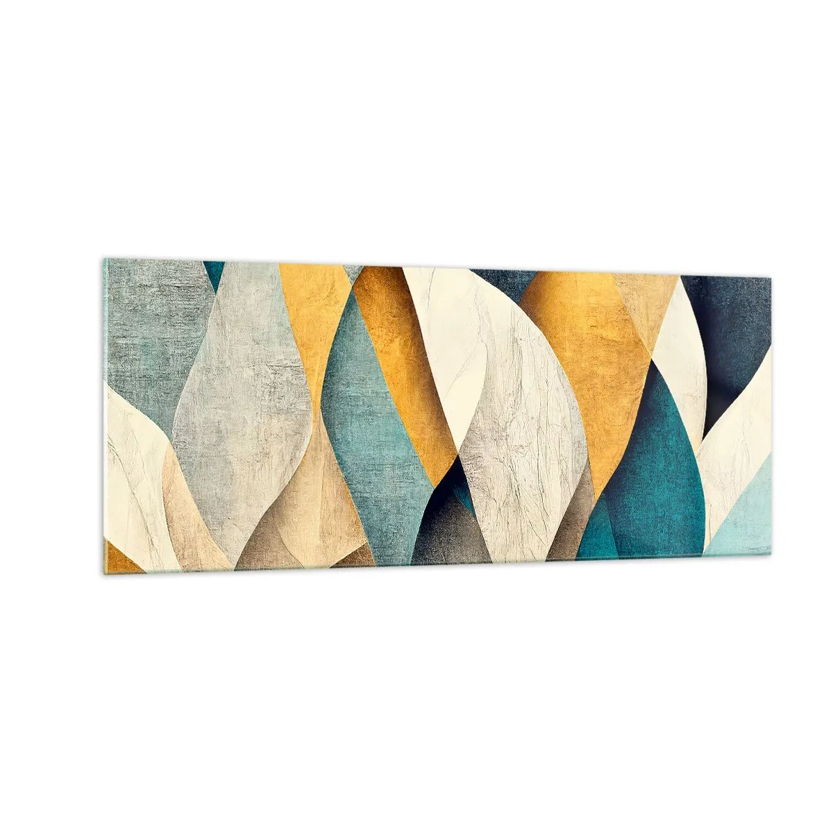 Quadro em vidro - Ritmo e onda - 100x40 cm