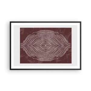 Pôster com moldura preta - O espaço fala - 91x61 cm