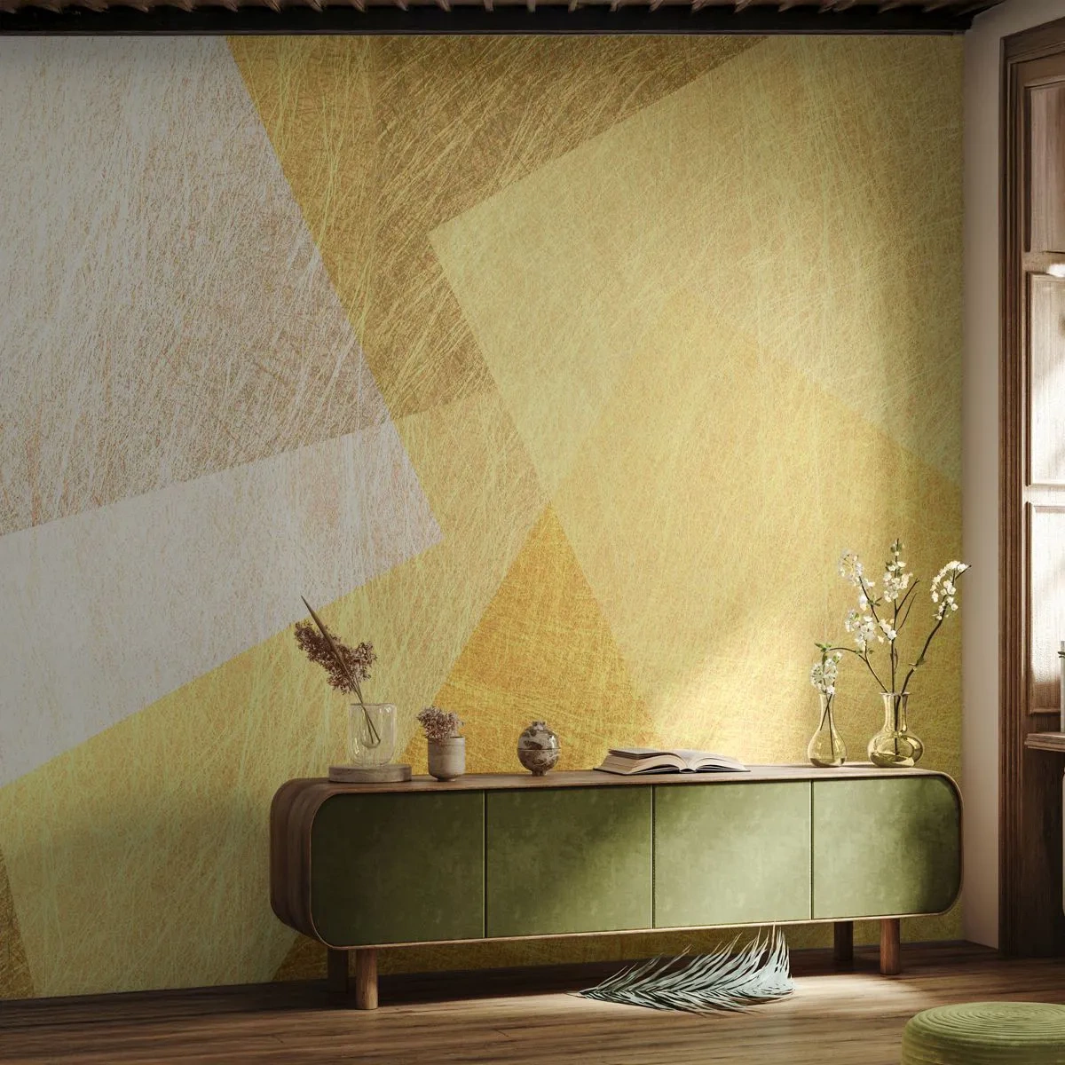 Papel de Parede Standard Eco - Clima geométrico - Brilhante, Textura, Geométrico - 250x175 cm
