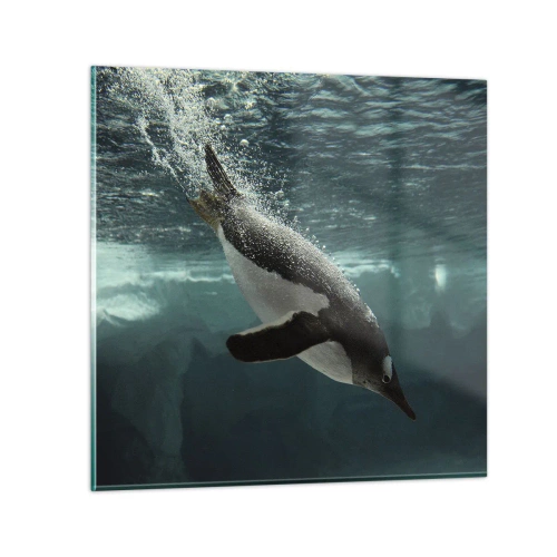 Quadro em vidro - Bem-vindo ao meu mundo - 30x30 cm