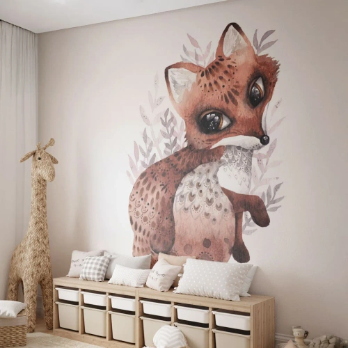 Papel de Parede Premium Canvas - Como não amar - Para crianças, Raposa, Conto de fadas - 500x350 cm