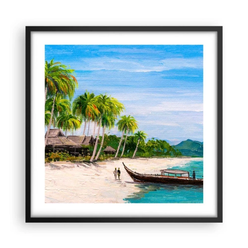 Pôster com moldura preta - Um sonho exótico - 50x50 cm
