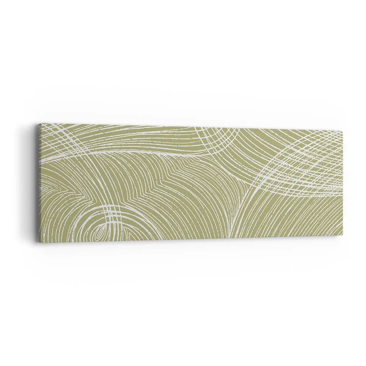 Quadro em tela - Abstração intrincada em branco - 90x30 cm