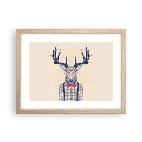 Pôster com moldura de carvalho claro - Extravagância engraçada - 40x30 cm