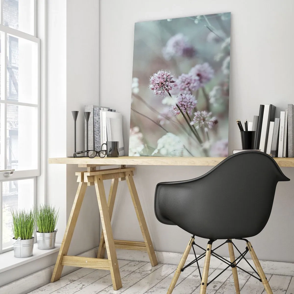 Quadro em vidro - Doce delicadeza das ervas - 70x100 cm