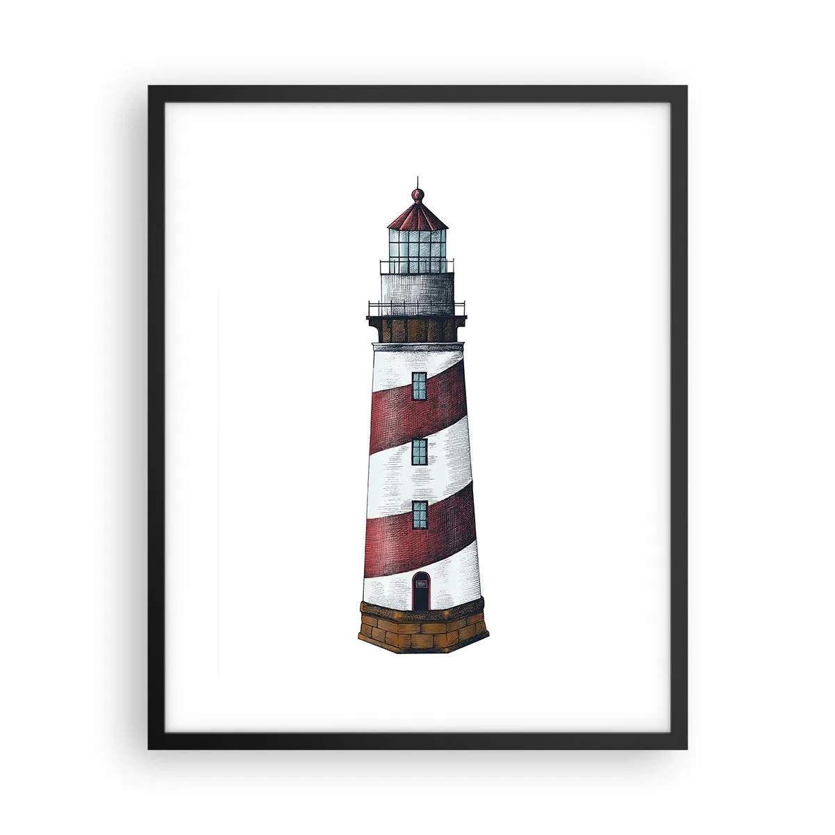 Pôster com moldura preta - Sempre em guarda - 40x50 cm