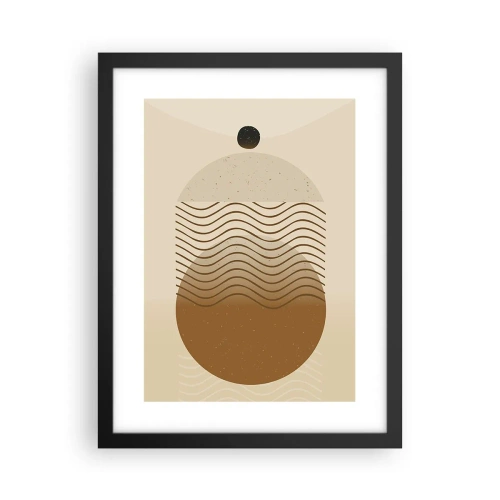 Pôster com moldura preta - Sobre a origem das figuras geométricas - 30x40 cm