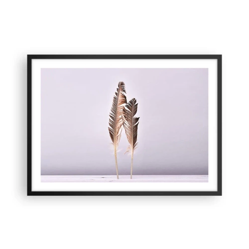 Pôster com moldura preta - Contra o nada - 70x50 cm