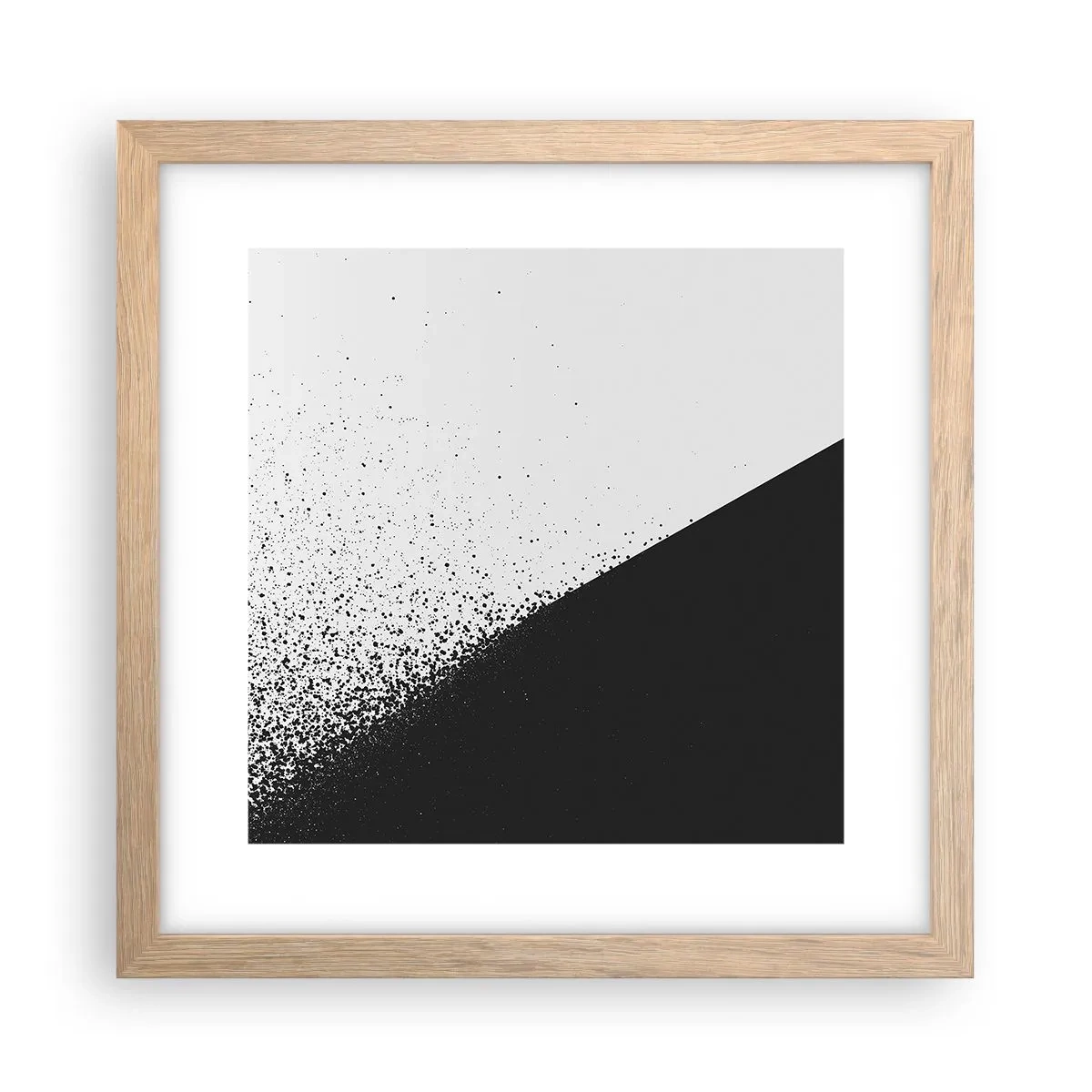 Pôster com moldura de carvalho claro - Cada vez mais rápido, cada vez mais - 30x30 cm