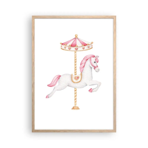 Pôster com moldura de carvalho claro - Caiu no chão - 50x70 cm