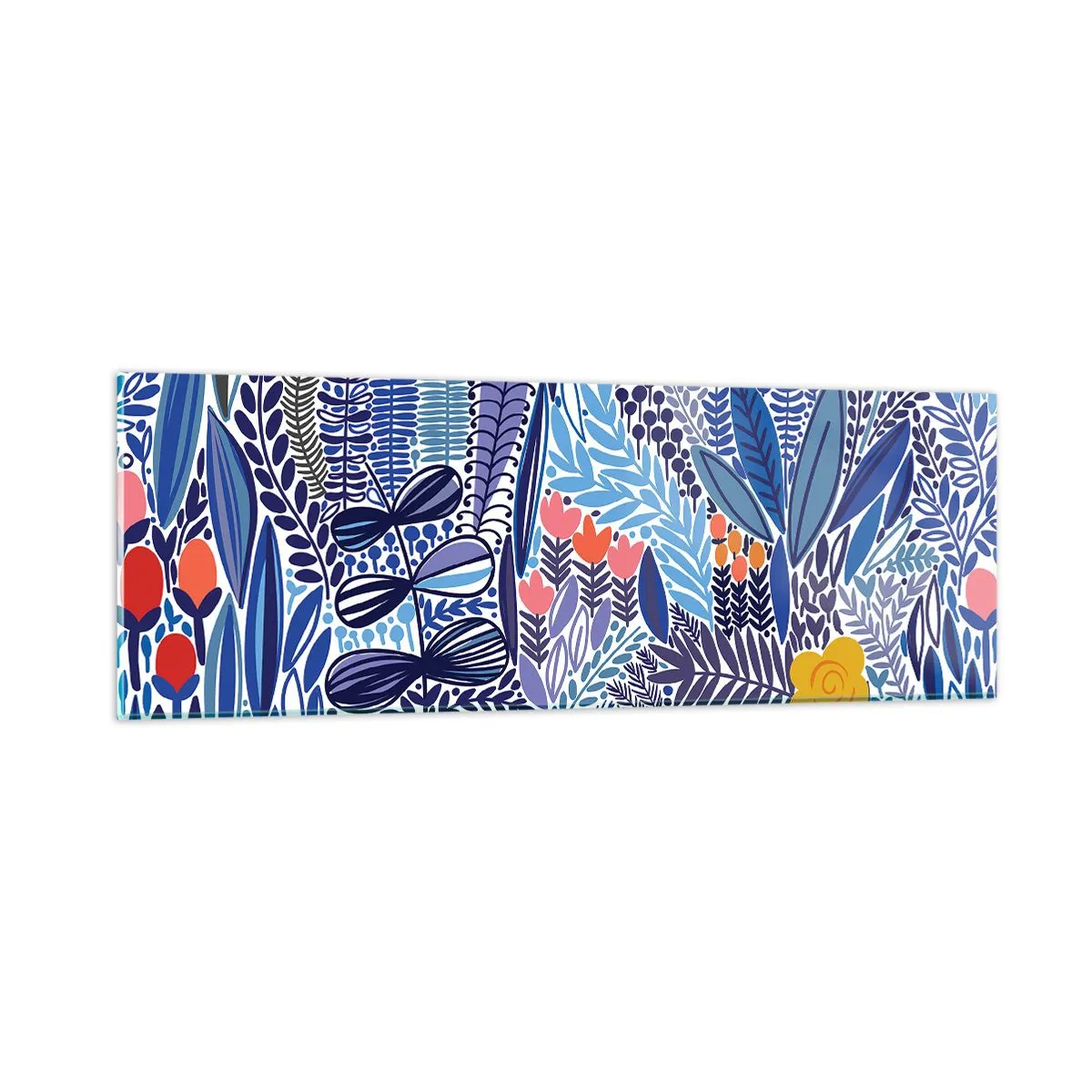 Quadro em vidro - Jardim Havaiano - 90x30 cm