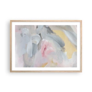Pôster com moldura de carvalho claro - Em um mundo pastel - 70x50 cm