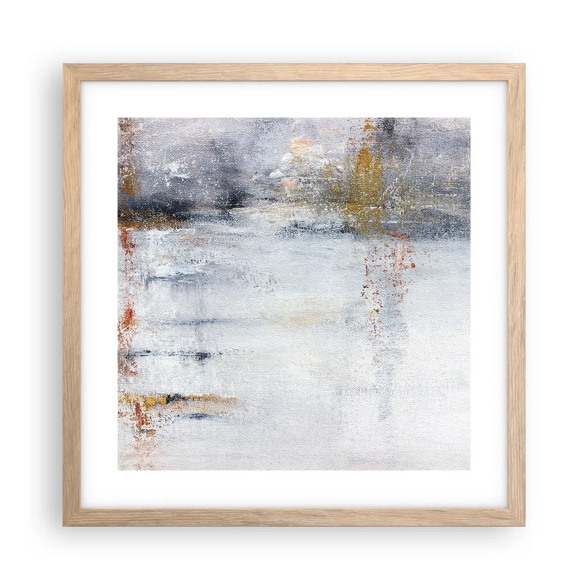 Pôster com moldura de carvalho claro - Atrás da cortina de ar - 40x40 cm