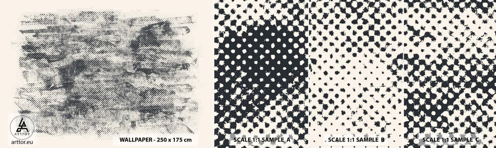 Amostra de Papel de Parede Standard Eco - Composição nebulosa - Abstração, Pedaço, Padrão Moderno - 100x30 cm