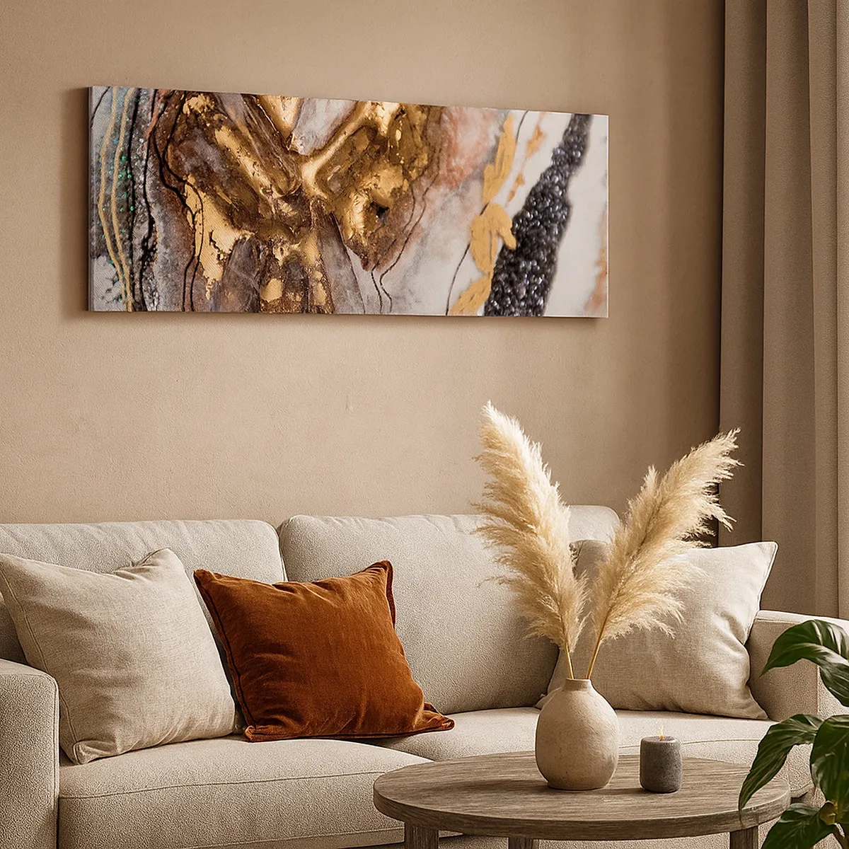 Quadro em tela - O elemento terra - 30x30 cm