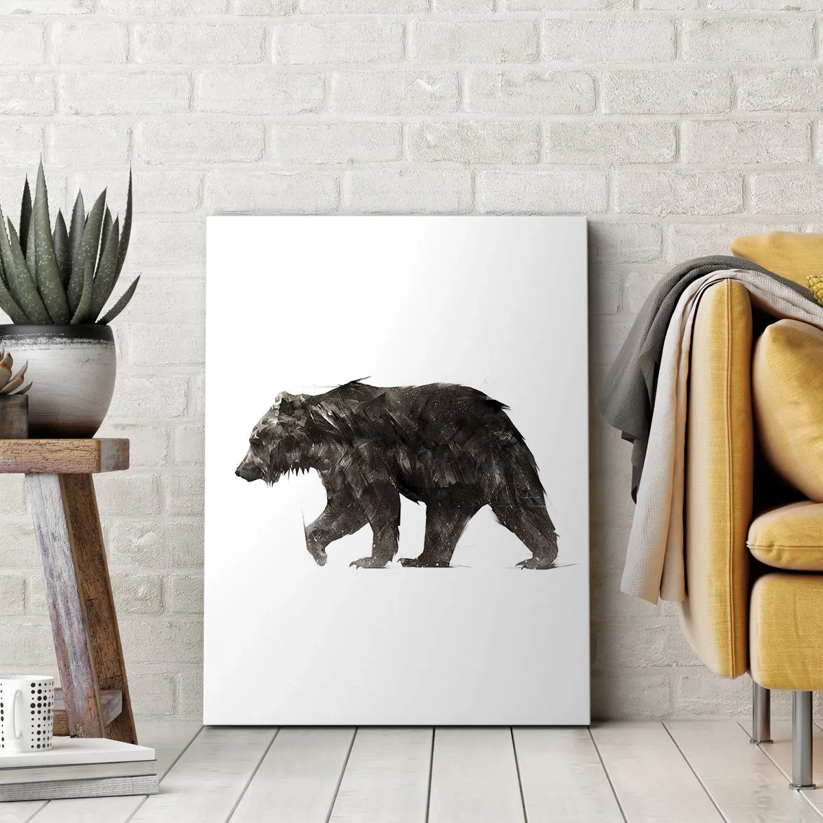 Quadro em tela - Eu sempre uso couro de verdade! - 50x70 cm