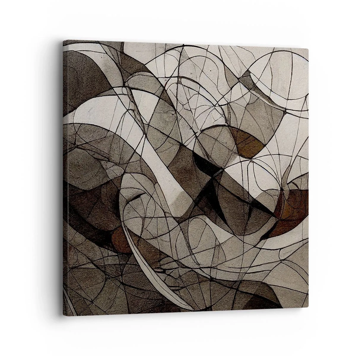 Quadro em tela - Circulação das cores da terra - 30x30 cm