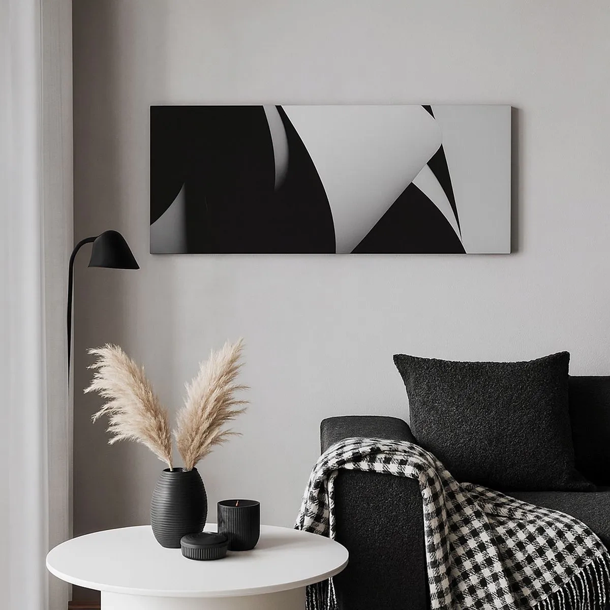 Quadro em tela - Planos de luz das profundezas da sombra - 100x40 cm