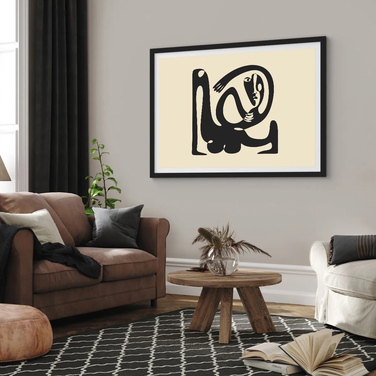 Pôster com moldura preta - Quase Picasso - 100x70 cm