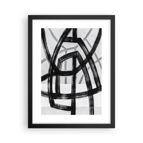 Pôster com moldura preta - Profundidade de construção - 30x40 cm