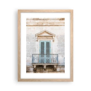 Pôster com moldura de carvalho claro - O charme único da Itália - 30x40 cm