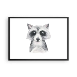 Pôster com moldura preta - Um momento de emoção - 70x50 cm