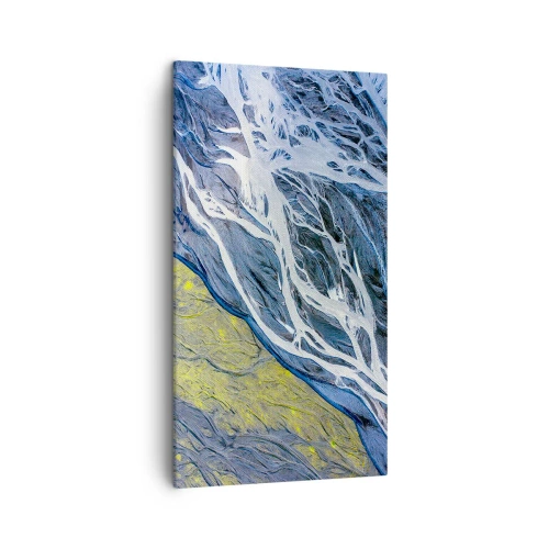 Quadro em tela - Pinturas rupestres da natureza - 45x80 cm