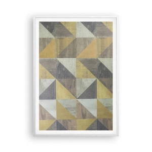 Pôster em moldura branca - Em ângulo com um triângulo - 70x100 cm