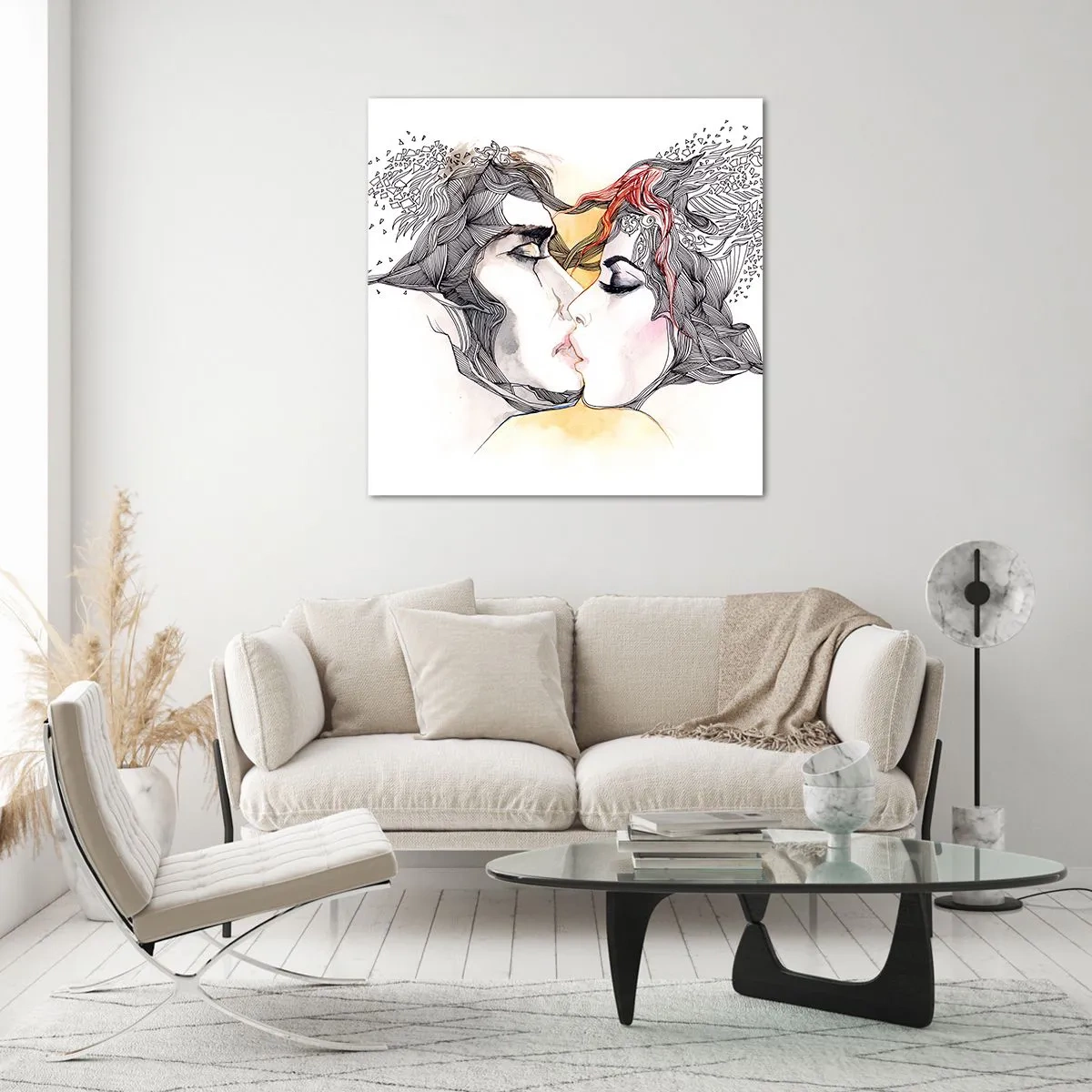 Quadro em vidro - O mundo não existe - 30x30 cm