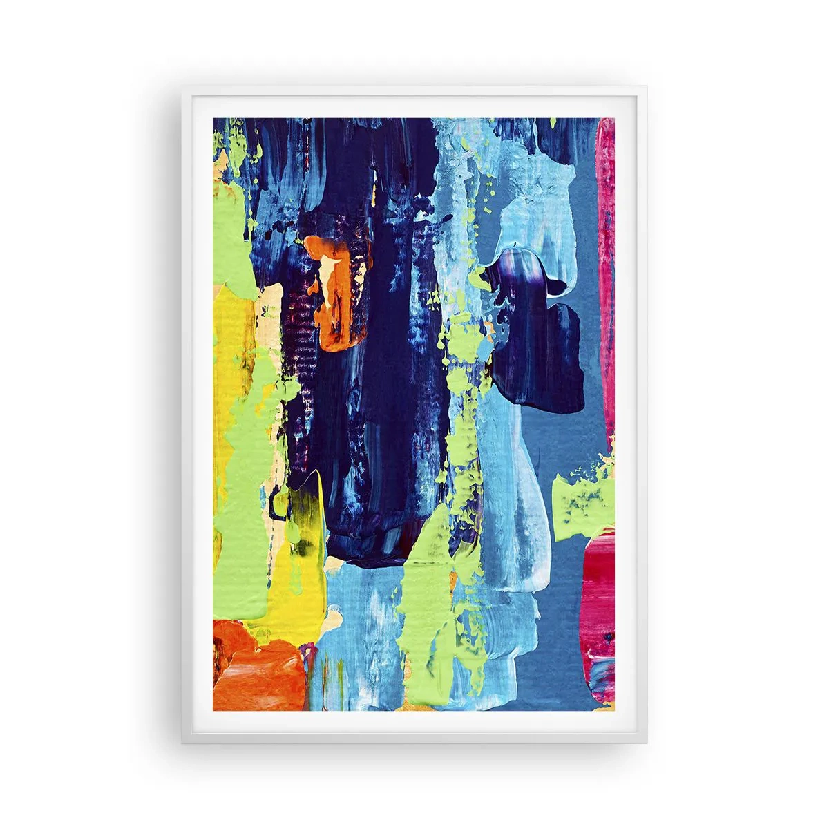 Pôster em moldura branca - A vida é bela! - 70x100 cm