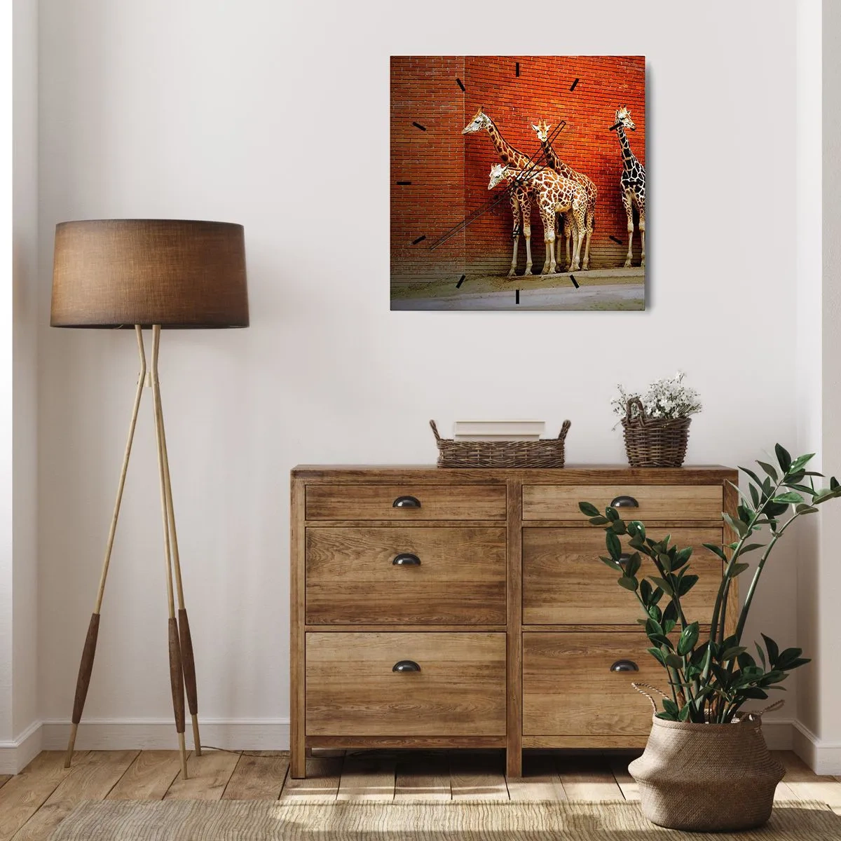 Relógio de parede - Relógio em vidro - Vê alguma acácia? - 40x40 cm