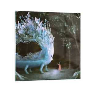 Quadro em vidro - Encontro fantástico - 70x70 cm